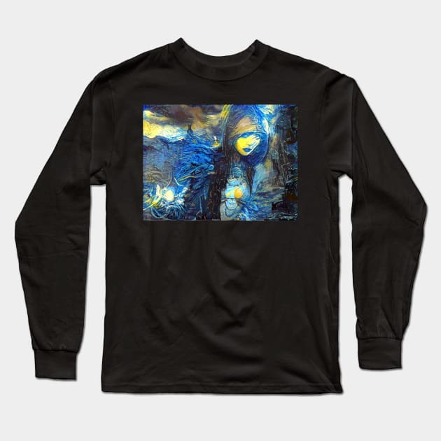 Dragon Age Origins Morrigan Starry Night Long Sleeve T-Shirt by Starry Night